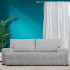 Sofá 3 Lugares Sala De Estar Roma 230 Cm Couro Branco G58 - G