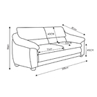 Sofá 3 Lugares Sala De Estar Veneza Couro Conhaque G58 - Gran