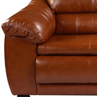 Sofá 3 Lugares Sala De Estar Veneza Couro Conhaque G58 - Gran