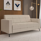 Sofá 3 Lugares Sala Living Industrial 180cm Senna K01 Veludo