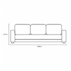 Sofá 3 Lugares San Diego Corino Preto