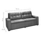 Sofá 3 Lugares Serrano Veludo Bege