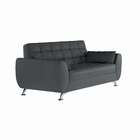 Sofá 3 Lugares Shofia Suede Cinza