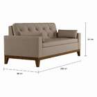 Sofá 3 Lugares Sparks Suede Bege