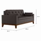 Sofá 3 Lugares Sparks Suede Cinza