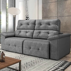 Sofá 3 Lugares Suede Cinza Barcelona