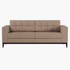 Sofá 3 Lugares Surprised Pés E Base Em Madeira Linho Cotton B