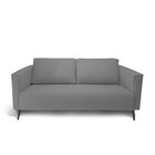 Sofá 3 Lugares Tecido Poliéster Fun Cinza Escuro