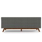 Sofá 3 Lugares Temak 210 Cm Poliéster Tellaio Cinza G15 - Gra