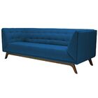 Sofá 3 Lugares Temak 230cm Veludo Azul G15 - Gran Belo