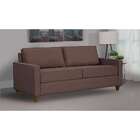 Sofá 3 Lugares Texas Veludo Marrom