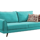 Sofá 3 Lugares Tiffany Em Veludo 2,10m Cherry