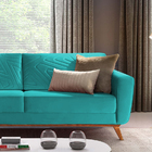 Sofá 3 Lugares Tiffany Em Veludo 2,14m Amarílis