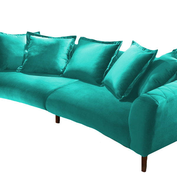 Sofá 3 Lugares Tiffany Em Veludo 2,50m Vega