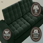 Sofá 3 Lugares Titan Assento Retrátil E Reclinável Verde 2,00