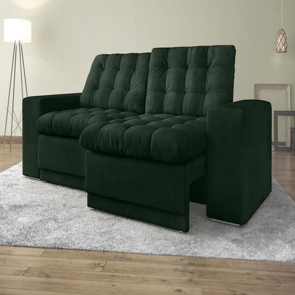 Sofá 3 Lugares Titan Assento Retrátil E Reclinável Verde 2,00