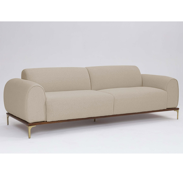 Sofá 3 Lugares Tóquio D07 230cm Linho Marfim - D'rossi