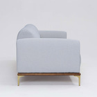 Sofá 3 Lugares Tóquio D07 230cm Lona Cinza Claro - D'rossi