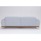 Sofá 3 Lugares Tóquio D07 230cm Lona Cinza Claro - D'rossi