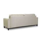 Sofá 3 Lugares Turim Veludo Bege 220 Cm