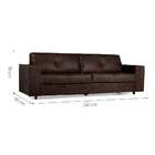 Sofá 3 Lugares Valencia Couro La Paz Pinhão 242 Cm