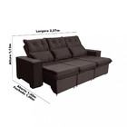 Sofá 3 Lugares Veludo Retrátil Reclinável Barcelona Requinte