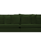 Sofá 3 Lugares Verde Em Veludo 2,36m Levi