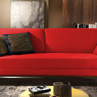 Sofá 3 Lugares Vermelho Em Veludo 2,24m Lilac