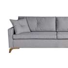 Sofá 3 Lugares Viena Linho Cinza 230 Cm