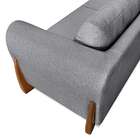 Sofá 3 Lugares Yves Linho Cinza 220 Cm