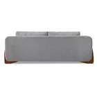 Sofá 3 Lugares Yves Linho Cinza 230 Cm