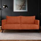 Sofá 3 Lugares Zeus Linho Bouclê Terracota 200 Cm