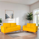 Sofá 3x2 Lugares Memphis Ultra Conforto Em Madeira Maciça E S