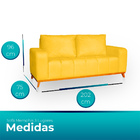 Sofá 3x2 Lugares Memphis Ultra Conforto Em Madeira Maciça E S