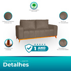 Sofá 3x2 Lugares Memphis Ultra Conforto Em Madeira Maciça E S