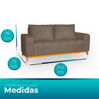 Sofá 3x2 Lugares Memphis Ultra Conforto Em Madeira Maciça E S