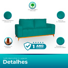 Sofá 3x2 Lugares Memphis Ultra Conforto Em Madeira Maciça E S