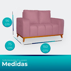 Sofá 3x2 Lugares Memphis Ultra Conforto Em Madeira Maciça E S