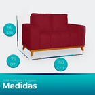 Sofá 3x2 Lugares Memphis Ultra Conforto Em Madeira Maciça E S