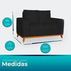 Sofá 3x2 Lugares Memphis Ultra Conforto Em Madeira Maciça E S
