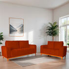 Sofá 3x2 Lugares Memphis Ultra Conforto Em Madeira Maciça E S