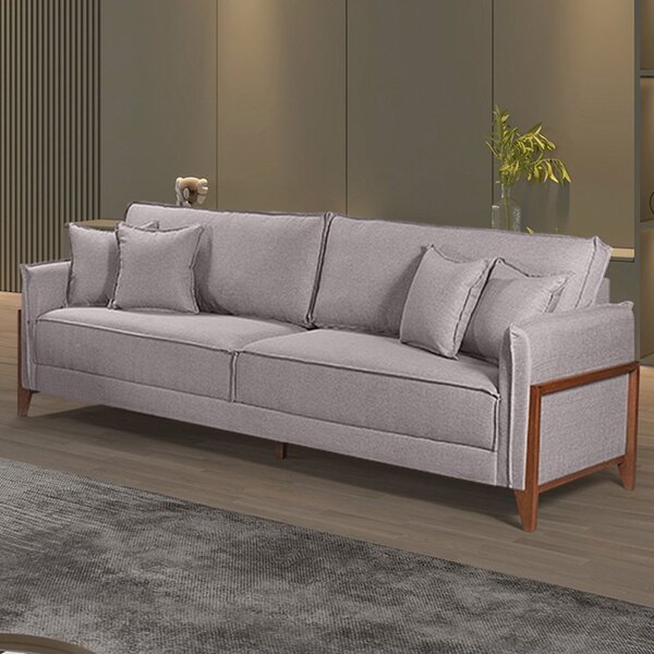 Sofá 4 Lugares 2,50 Metros Panamá Com 4 Almofadas Para Sala D