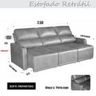 Sofá 4 Lugares 2,50m Retrátil E Reclinável Lyon Bom Pastor