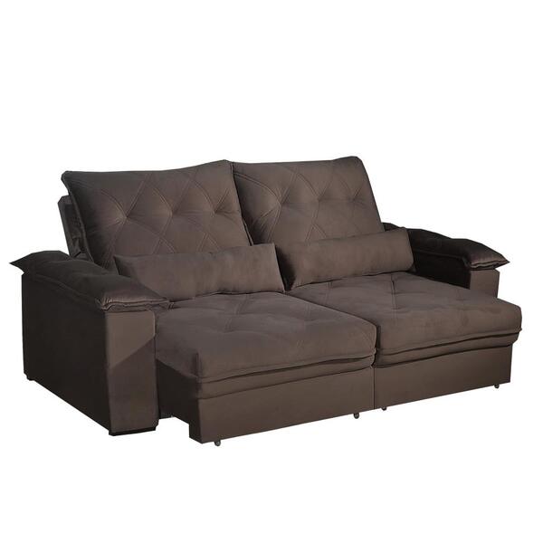 Sofá 4 Lugares 2,50m Retrátil E Reclinável West Bom Pastor