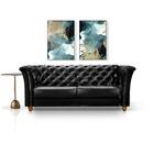 Sofá 4 Lugares 2,60m Chesterfield Corino Com Capitone Art Est