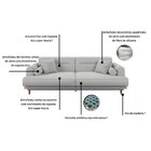 Sofá 4 Lugares 220cm Linho 2340 Lisboa Bege