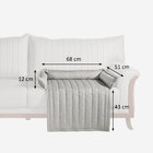 Sofá 4 Lugares 220x94x92cm Linho Louise Com Cama Pet Cinza