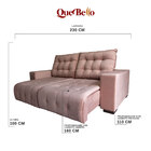 Sofá 4 Lugares 230 Cm Retrátil Molas Ensacadas Pillow D28 Bel