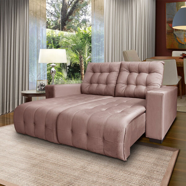 Sofá 4 Lugares 230 Cm Retrátil Molas Ensacadas Pillow D28 Bel