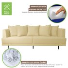 Sofá 4 Lugares 230cm Molas Ensacadas D-33 Linho Laurem Paropa